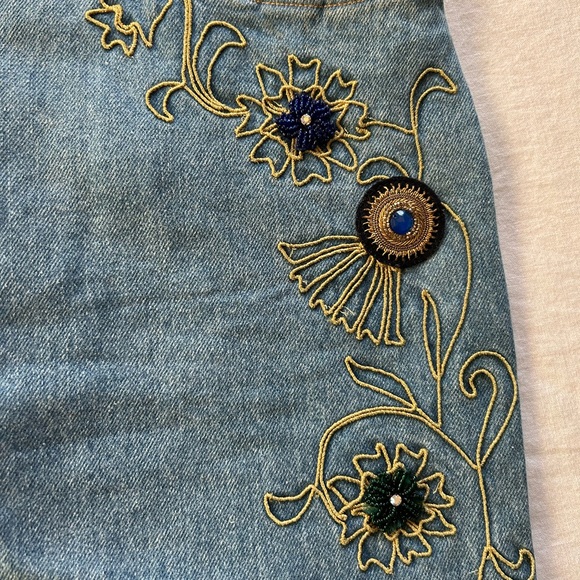 🌟 Vintage 80s Mondi Designer Embellished Skirt 🌟 - Picture 10 of 16